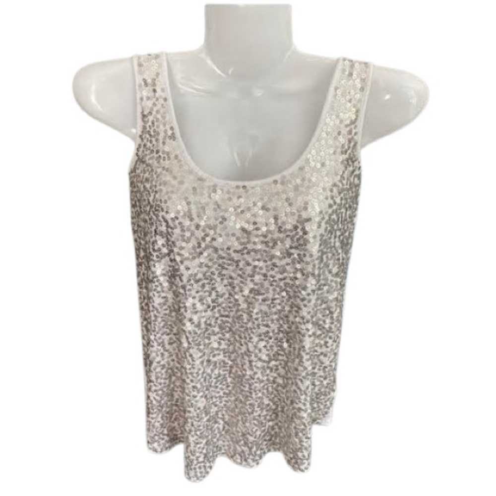 Sequin Tank Top Express Dreamweight Cotton